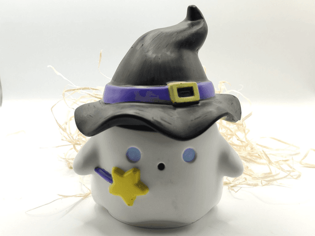 🎃 Petit Fantôme – Pot en Résine Acrylique 👻✨